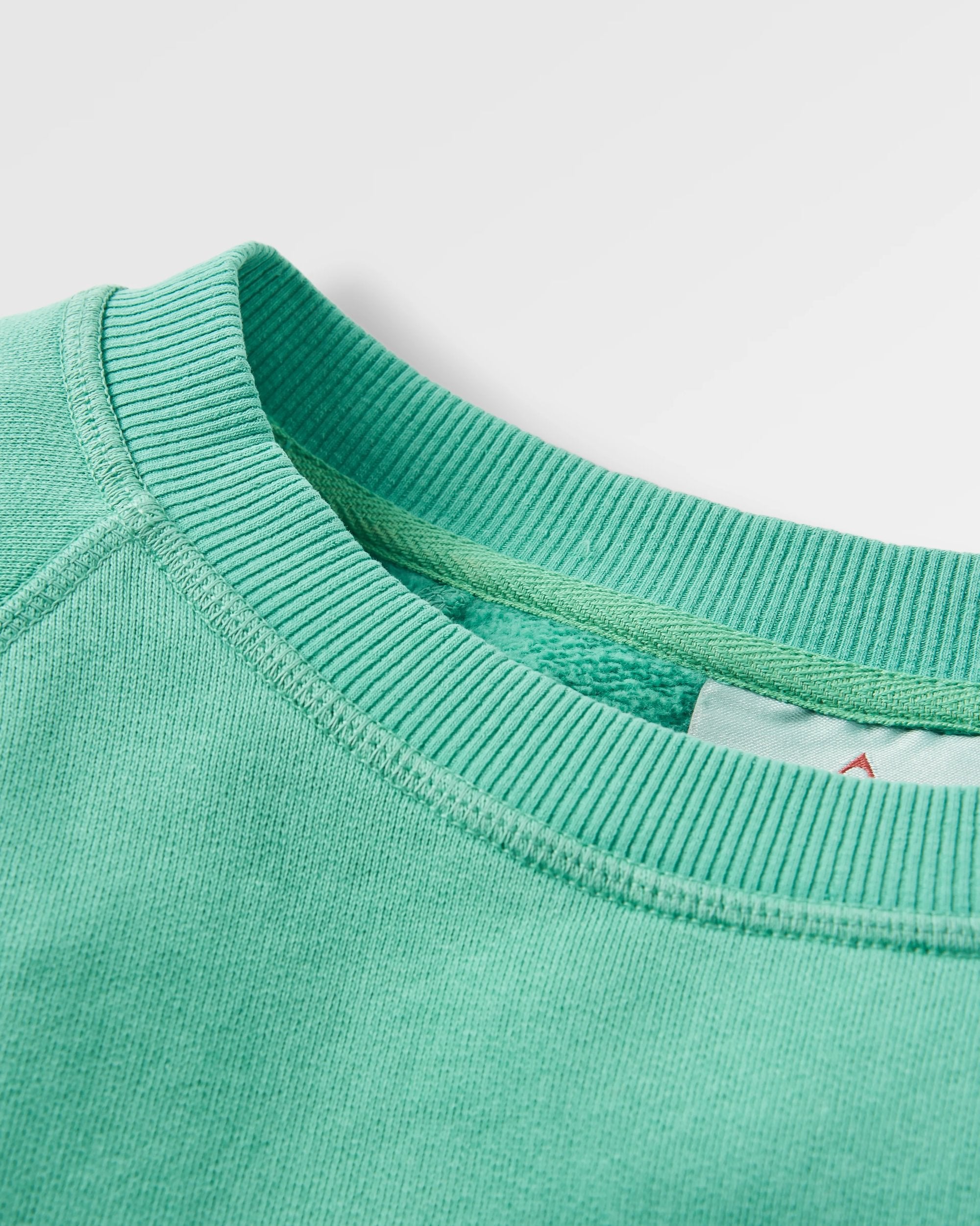 Remote Recycled Cotton Sweatshirt - Green Spruce - Flatlay