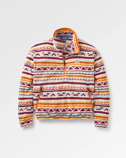 Ayla Recycled Micro Polartec® Fleece - Geo Tracks Birch - Flatlay