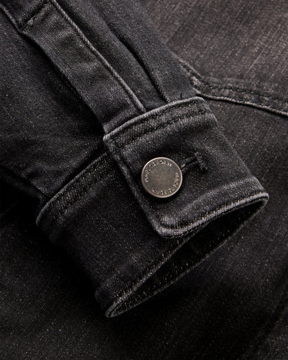 Stella Denim LS Shirt - Washed Black Denim - Flatlay