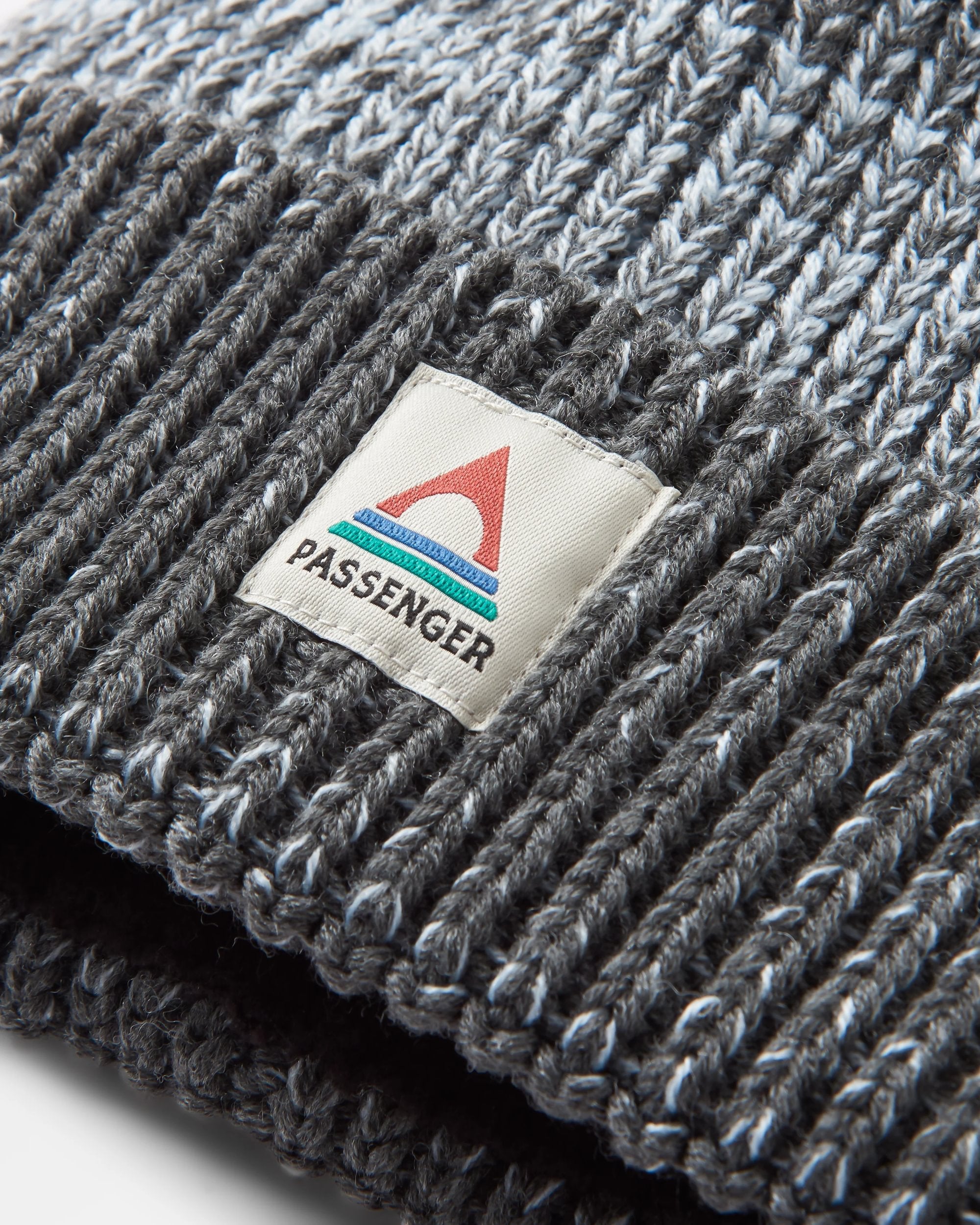Crag Recycled Bobble Hat - Charcoal/Arctic - Flatlay