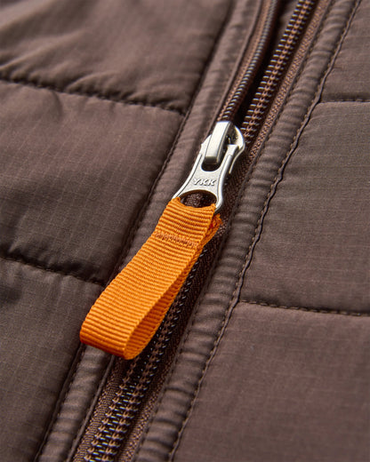 Born Explorer Recycled Polar-Lined Sherpa Fleece - Caramel/Espresso - Flatlay