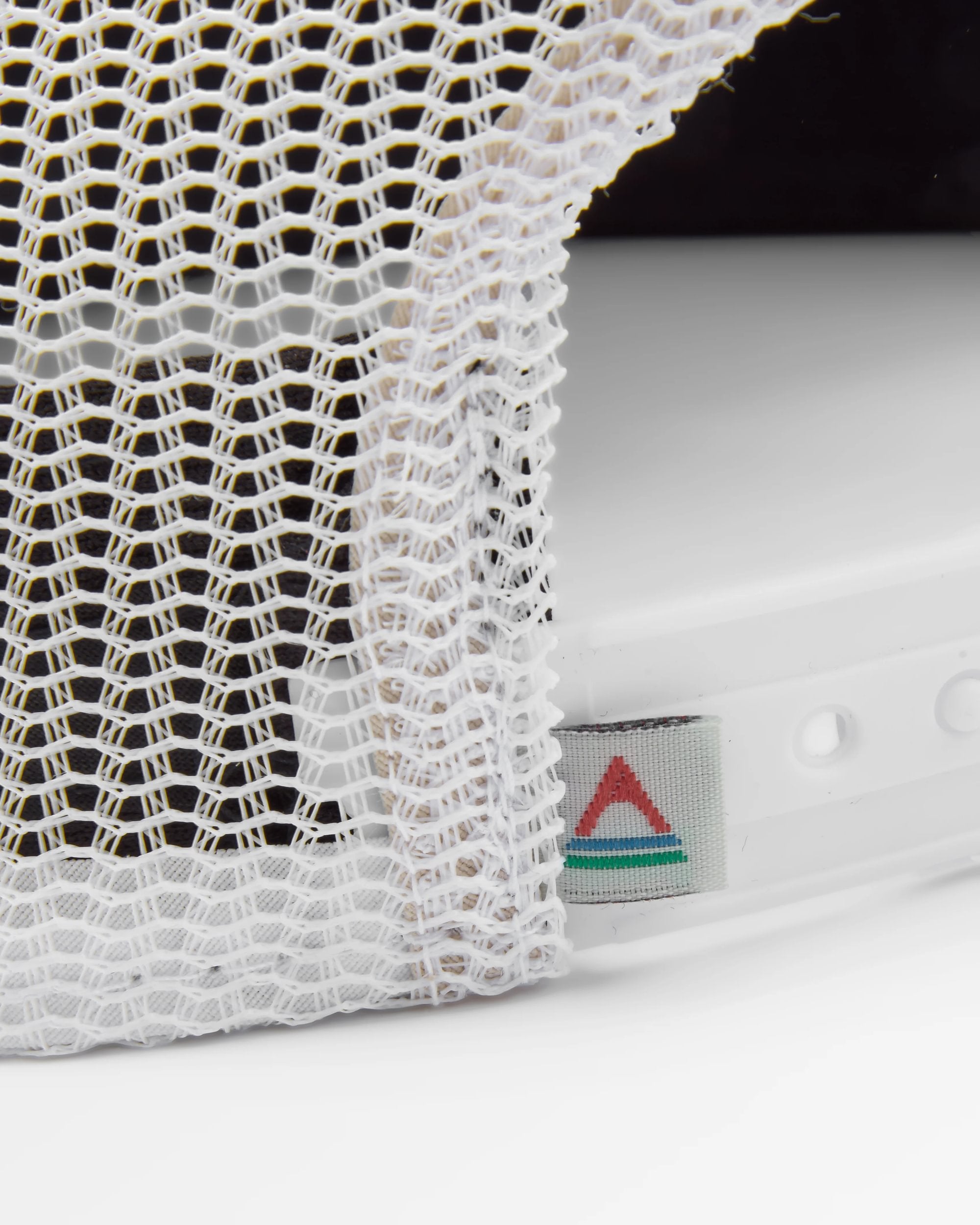 Roamer 7 Panel Organic Cotton Trucker Cap - Phantom Black - Flatlay