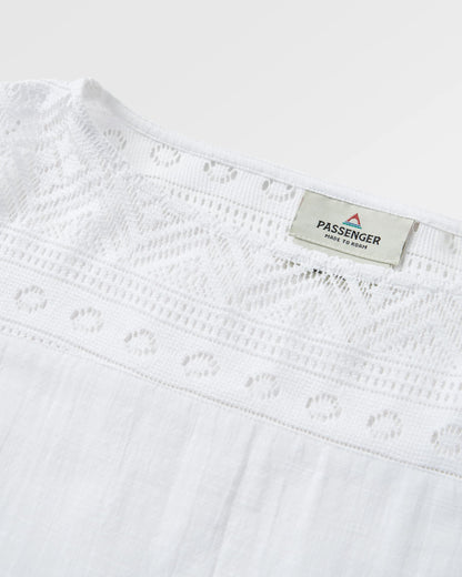 Flurry Woven Top - White - Flatlay