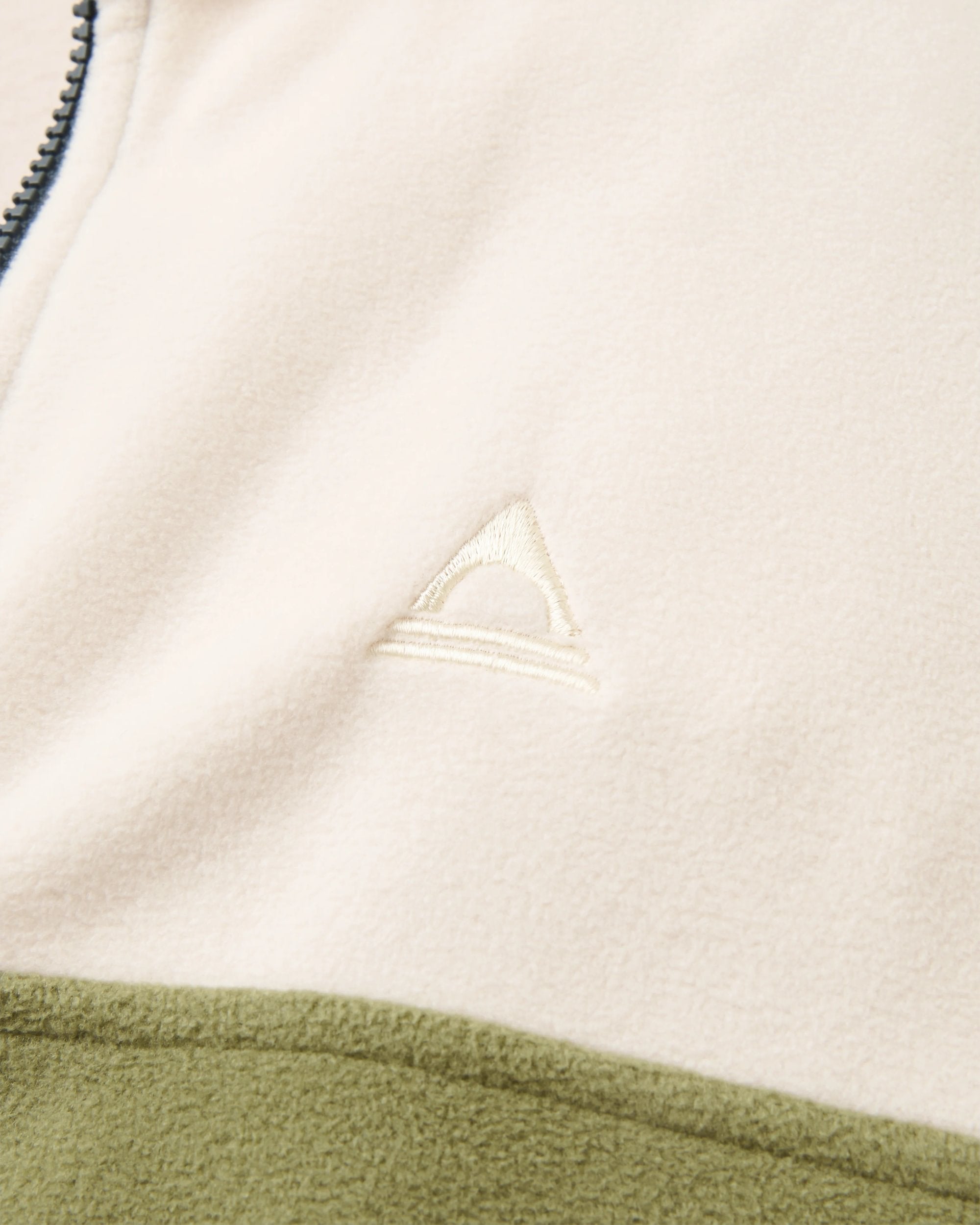 Set Off Polartec® Full Zip Fleece - Oatmeal/Khaki - Flatlay