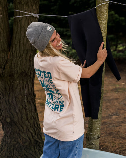 Rooted In Nature Recycled Cotton T-Shirt - Peach Whip