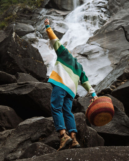 Scenic Recycled Knitted Jumper - Scenic Dark Fern - Lifestyle