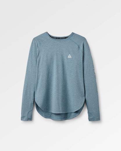 Sunvale Lightweight UPF50 LS T-Shirt - Storm Grey Marl - Flatlay