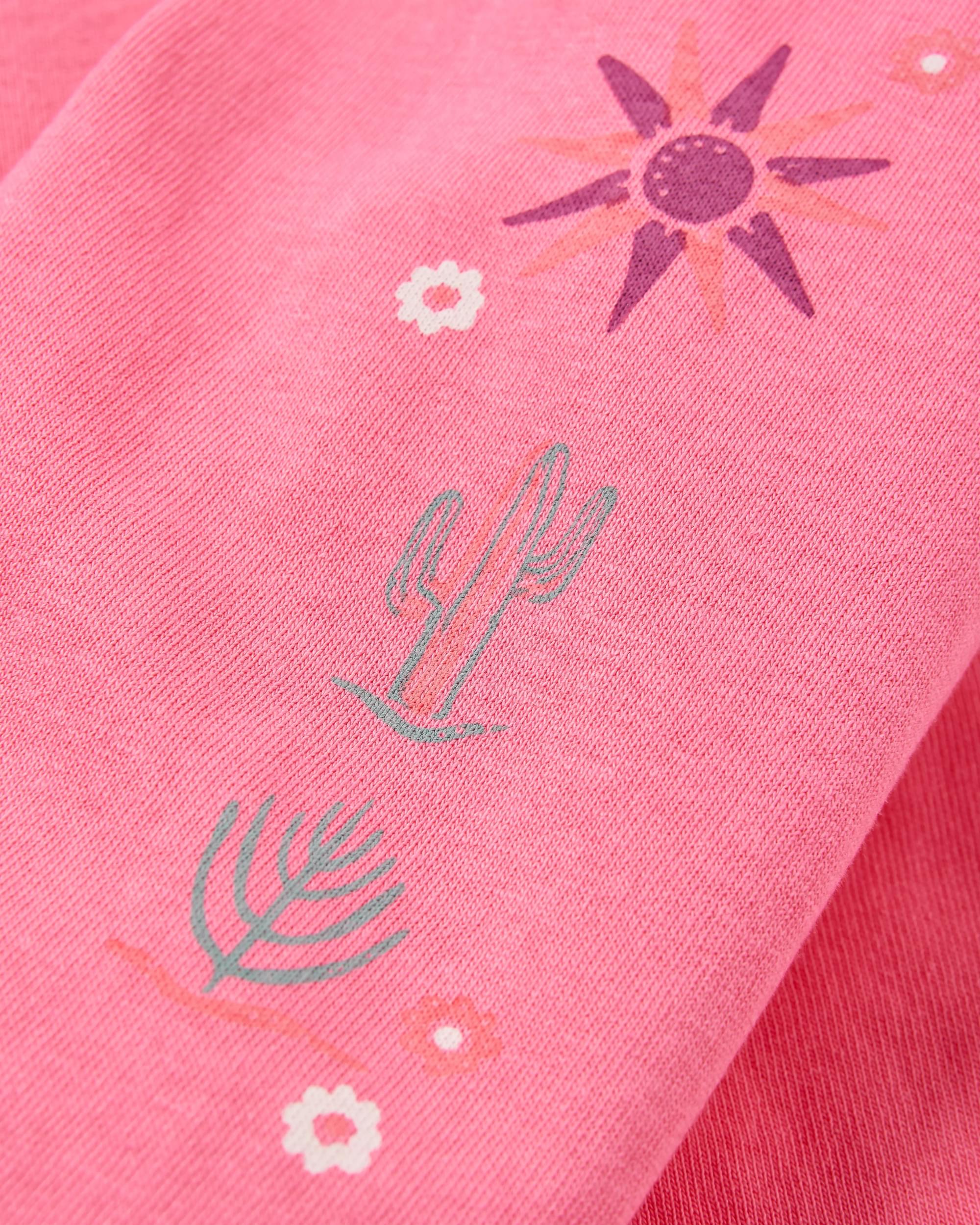 Chica Recycled Cotton LS T-Shirt - Soft Rose - Flatlay