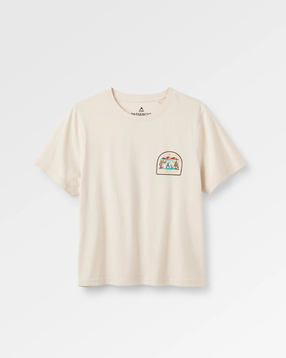 Lost Patch Women's Organic Cotton T-Shirt - White Sand - Flatlay