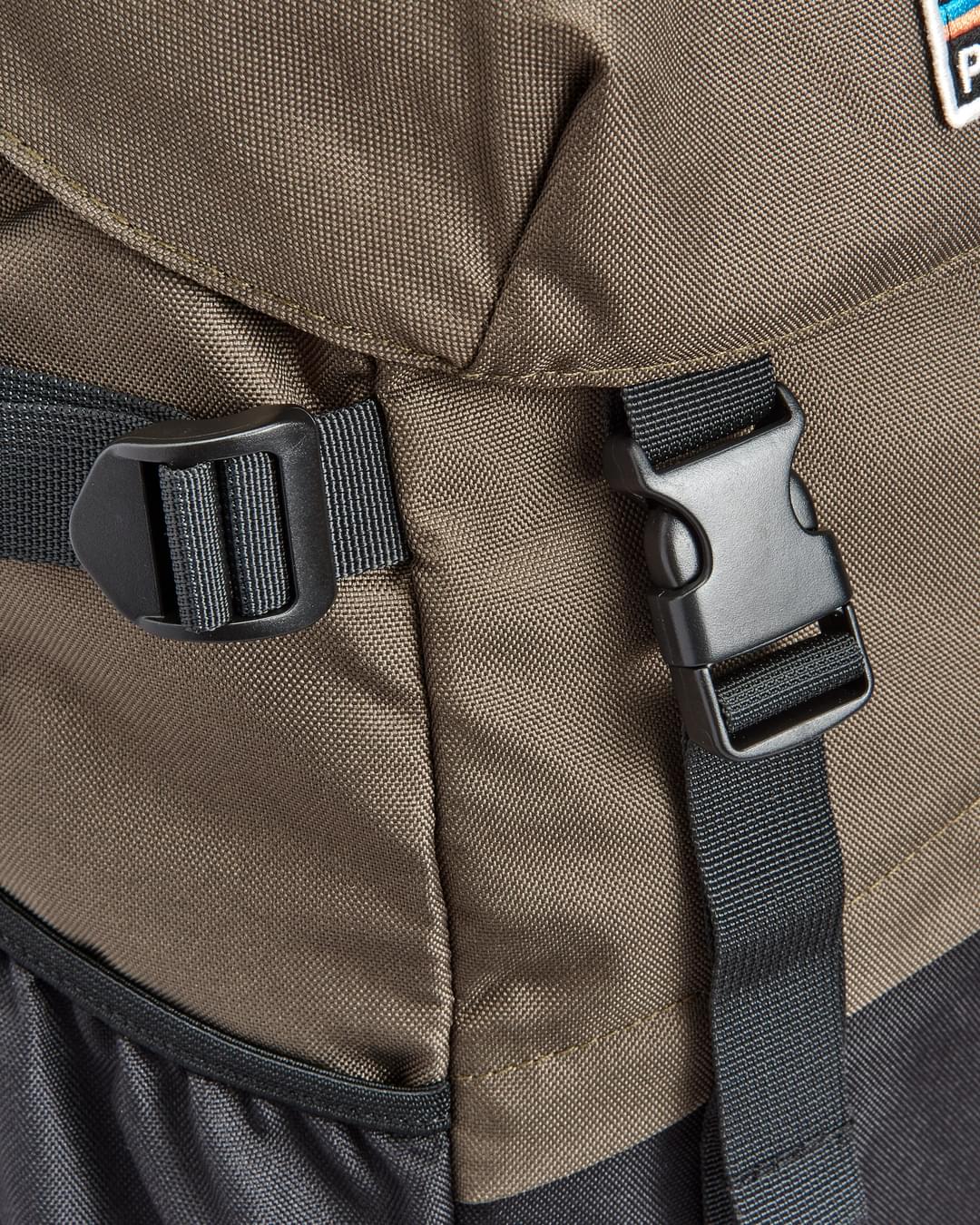 Boondocker Recycled 26L Backpack - Black/Khaki - Flatlay