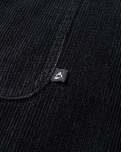 Kodiak Sherpa Lined Cord Overshirt - Faded Black - Flatlay