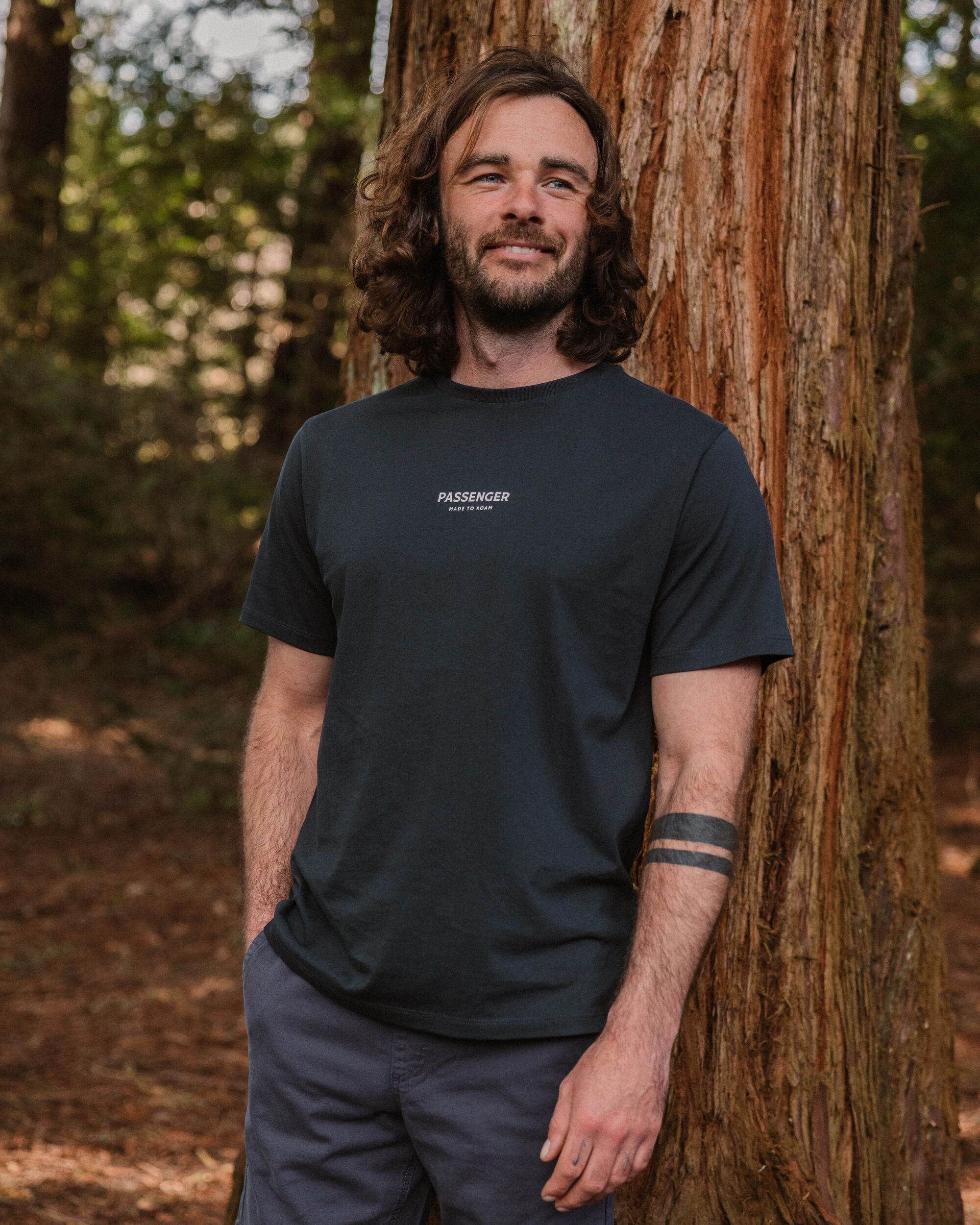 Passenger Recycled Cotton T-Shirt - Black - Lifestyle