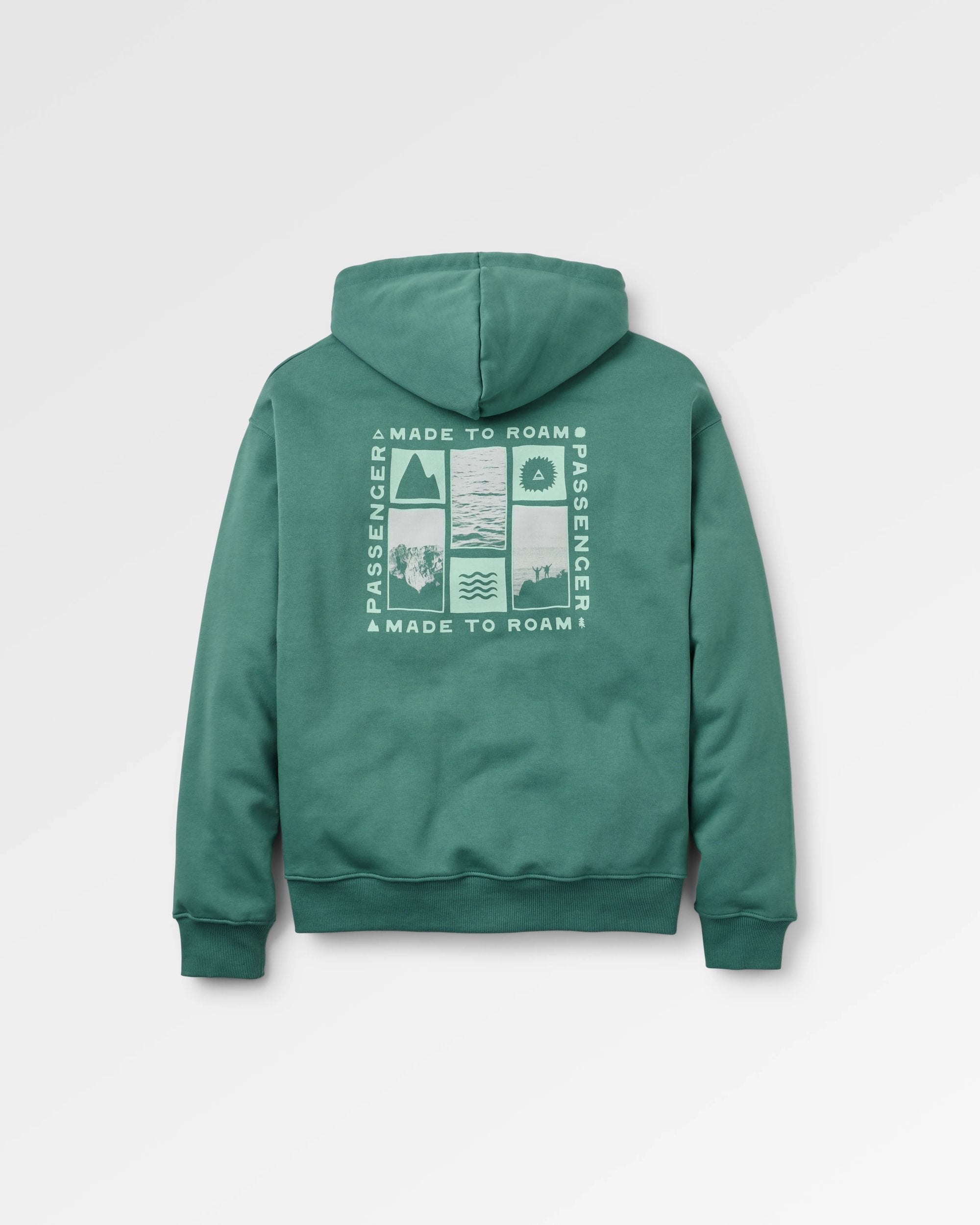 Snapshot Organic Cotton Relaxed Fit Hoodie - Deep Ocean - Flatlay