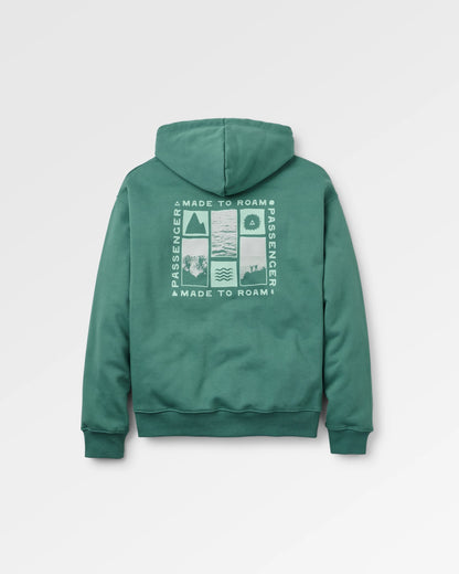 Snapshot Organic Cotton Relaxed Fit Hoodie - Deep Ocean - Flatlay