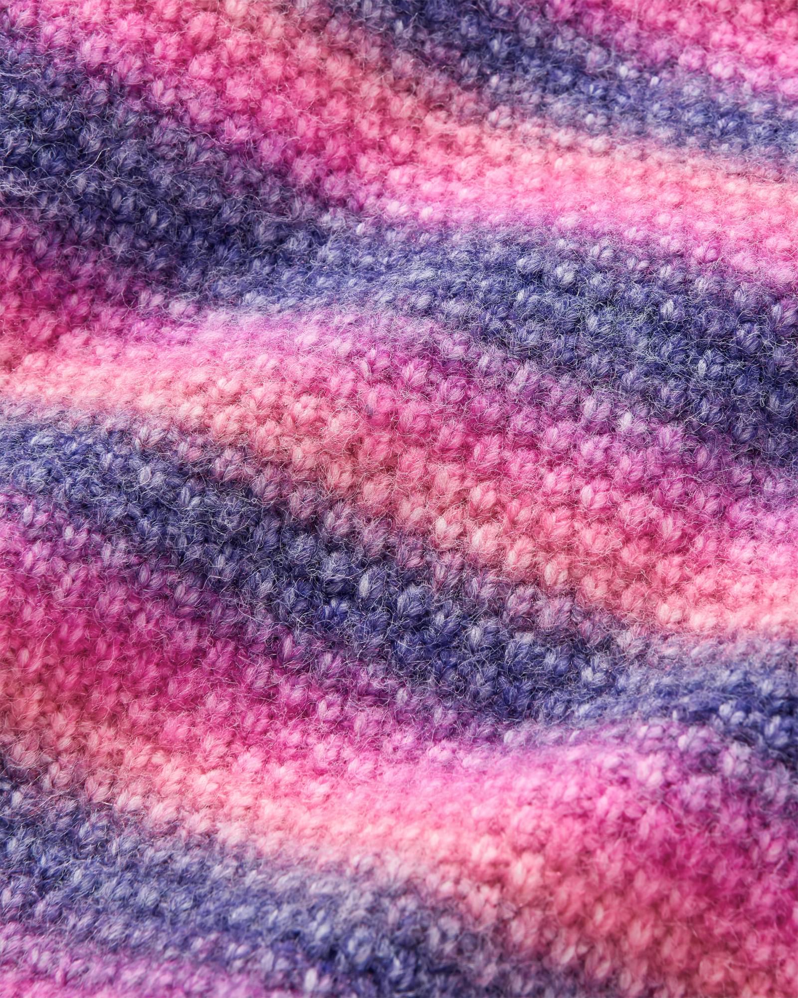 Fika Recycled Knitted Jumper - Crushed Berry Dip - Flatlay