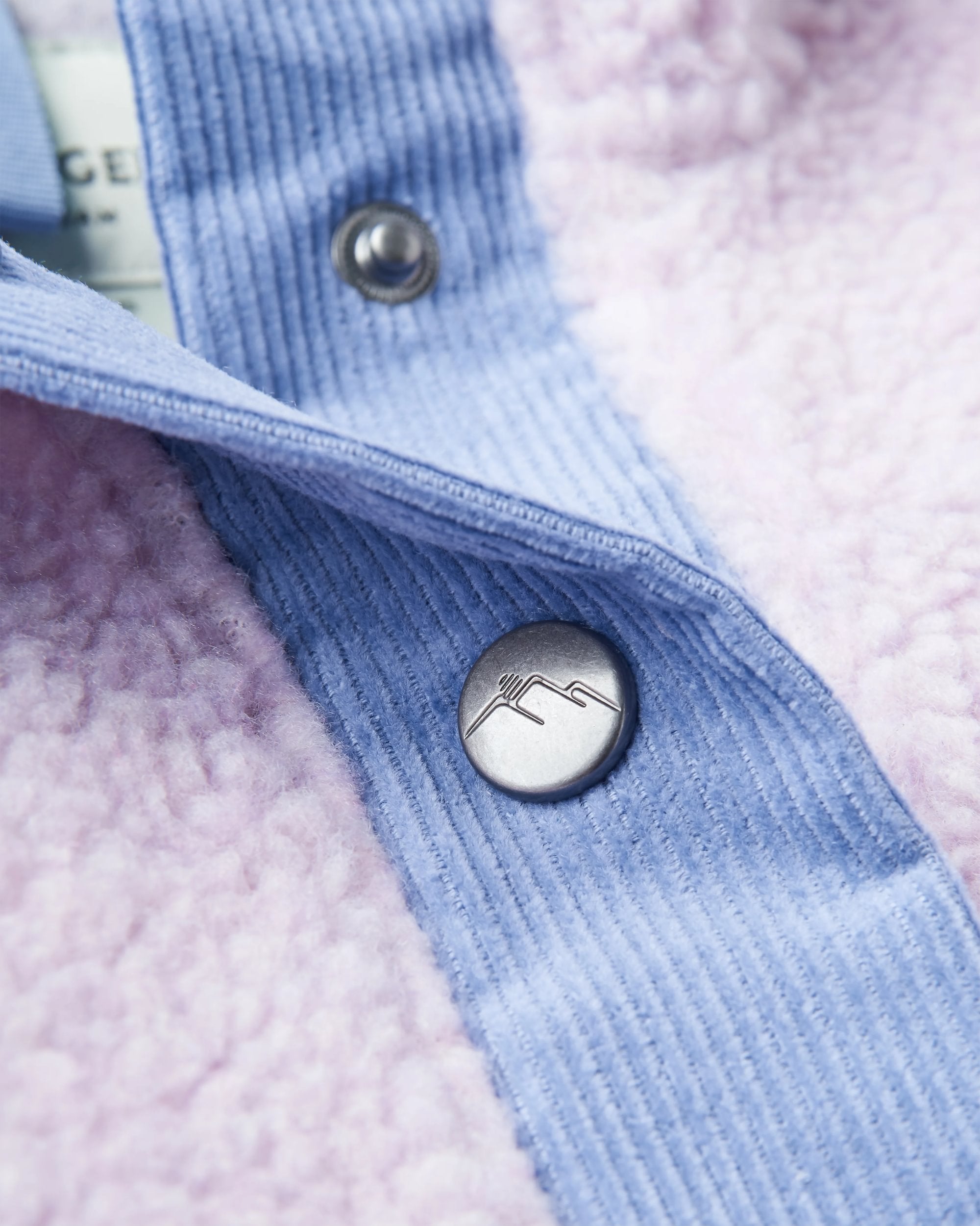 Create Recycled Deep-Pile Sherpa Fleece - Lilac Mist/ Vintage White - Flatlay