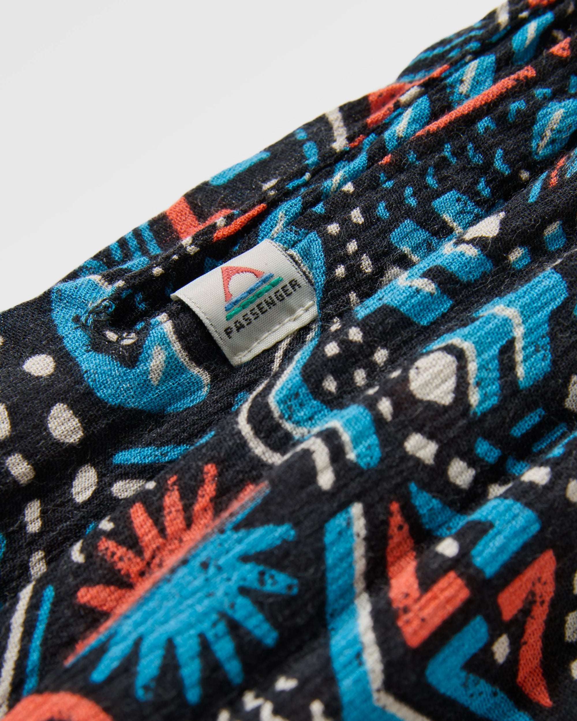 Daylily Loose Trouser - Elemental Geo Black - Flatlay