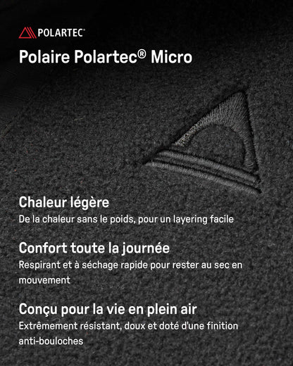 Polaire zippée à capuche Woodland - Noir délavé/Bleu océan profond