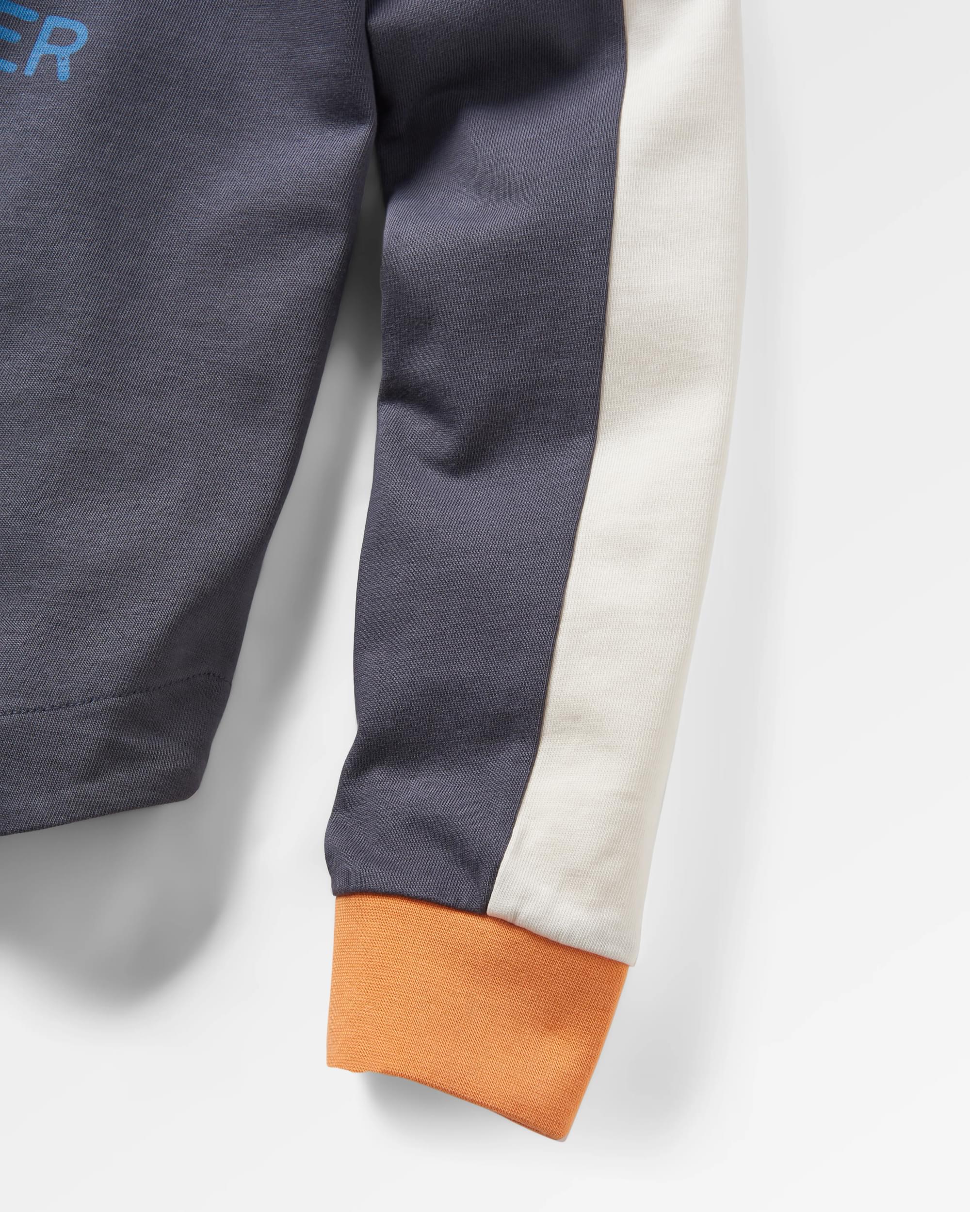 Hilltop Organic Cotton LS T-Shirt - Charcoal - Flatlay