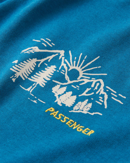 Riser Recycled Cotton LS T-Shirt - Blue Coral