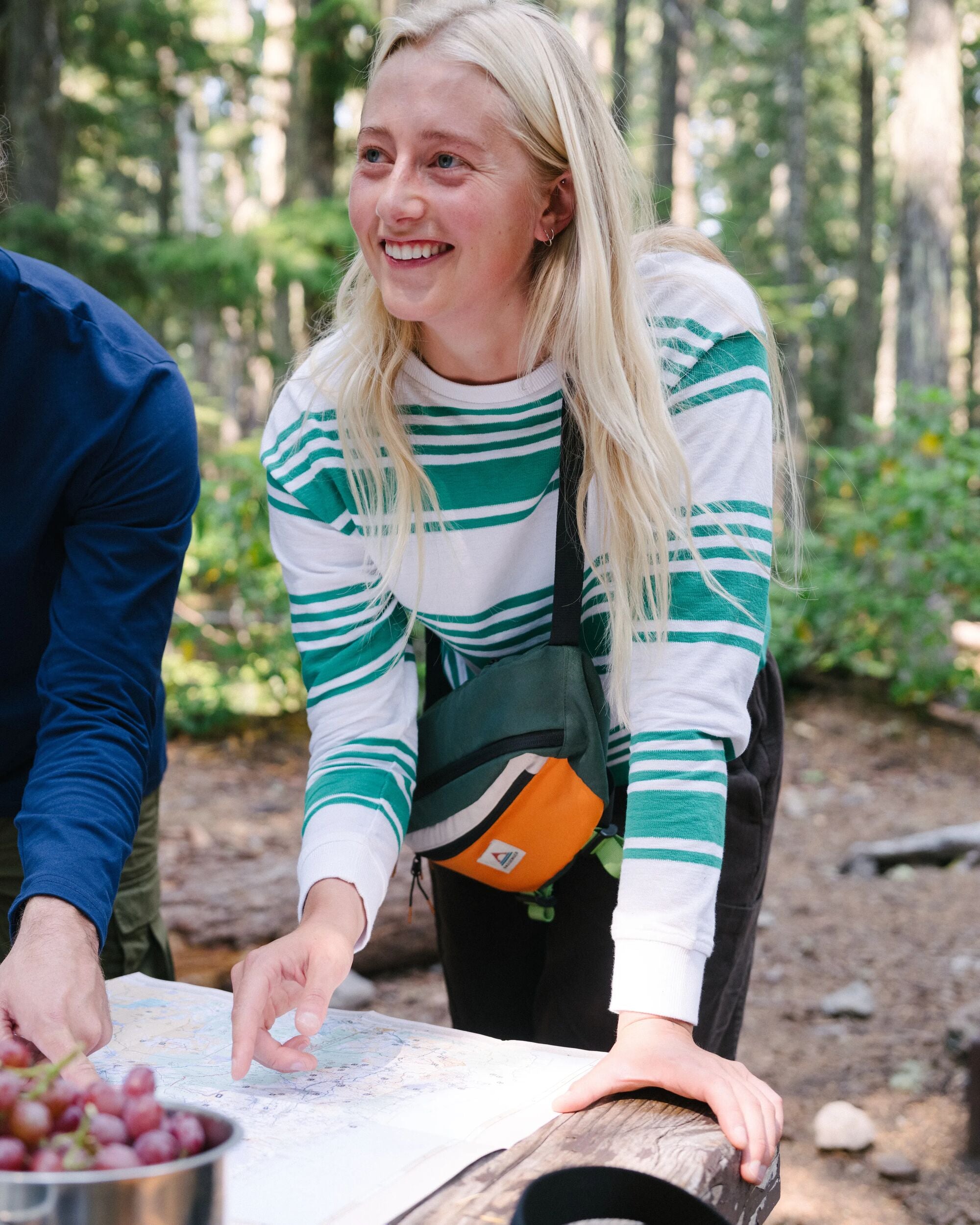 Graceful Textured LS Top - Greenlake Stripe - Lifestyle