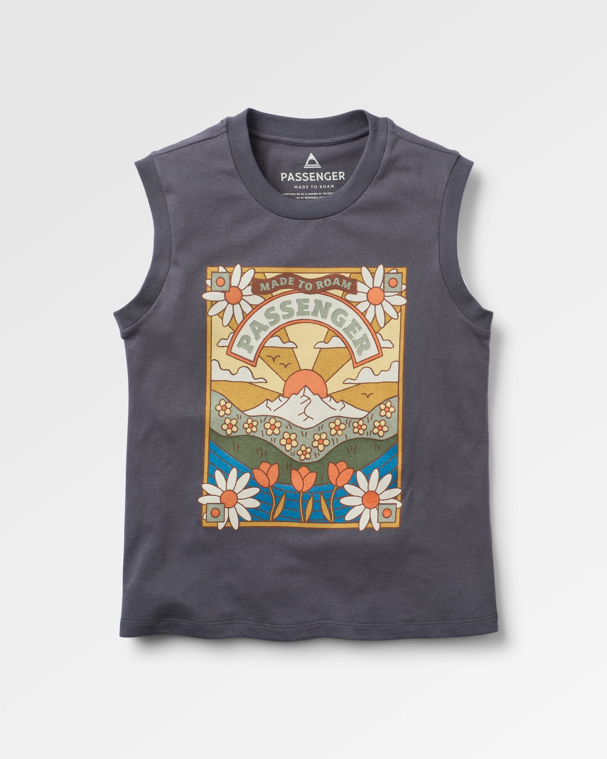 Seasonal Recycled Cotton Vest - Charcoal - Flatlay