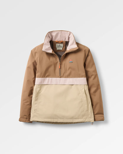 Skyline Recycled Waterproof Anorak - Caramel/Stone - Flatlay