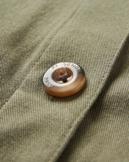 Stella Organic Cotton LS Shirt - Dusty Olive - Flatlay