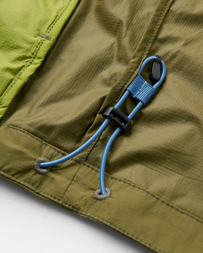 Viento Windshell Jacket - Dark Olive/Clover - Flatlay