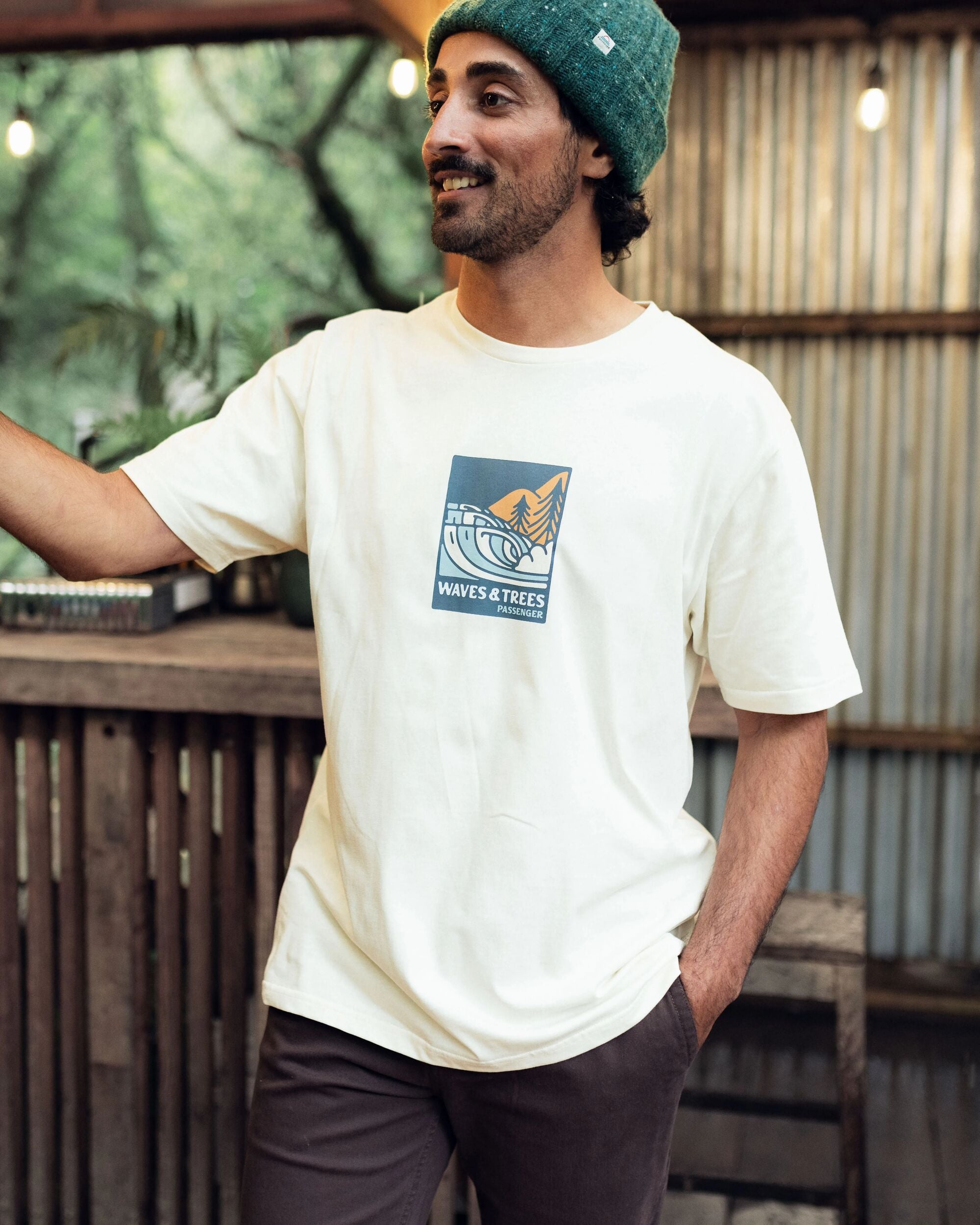 Waves & Trees Organic Cotton T-Shirt - Birch - Lifestyle