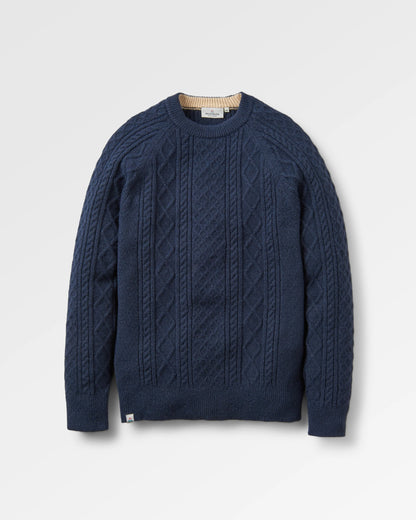 Sandbar Cable Knitted Jumper - Rich Navy