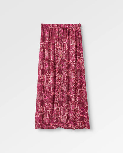 Hannah Skirt - Vintage Patchwork Wine