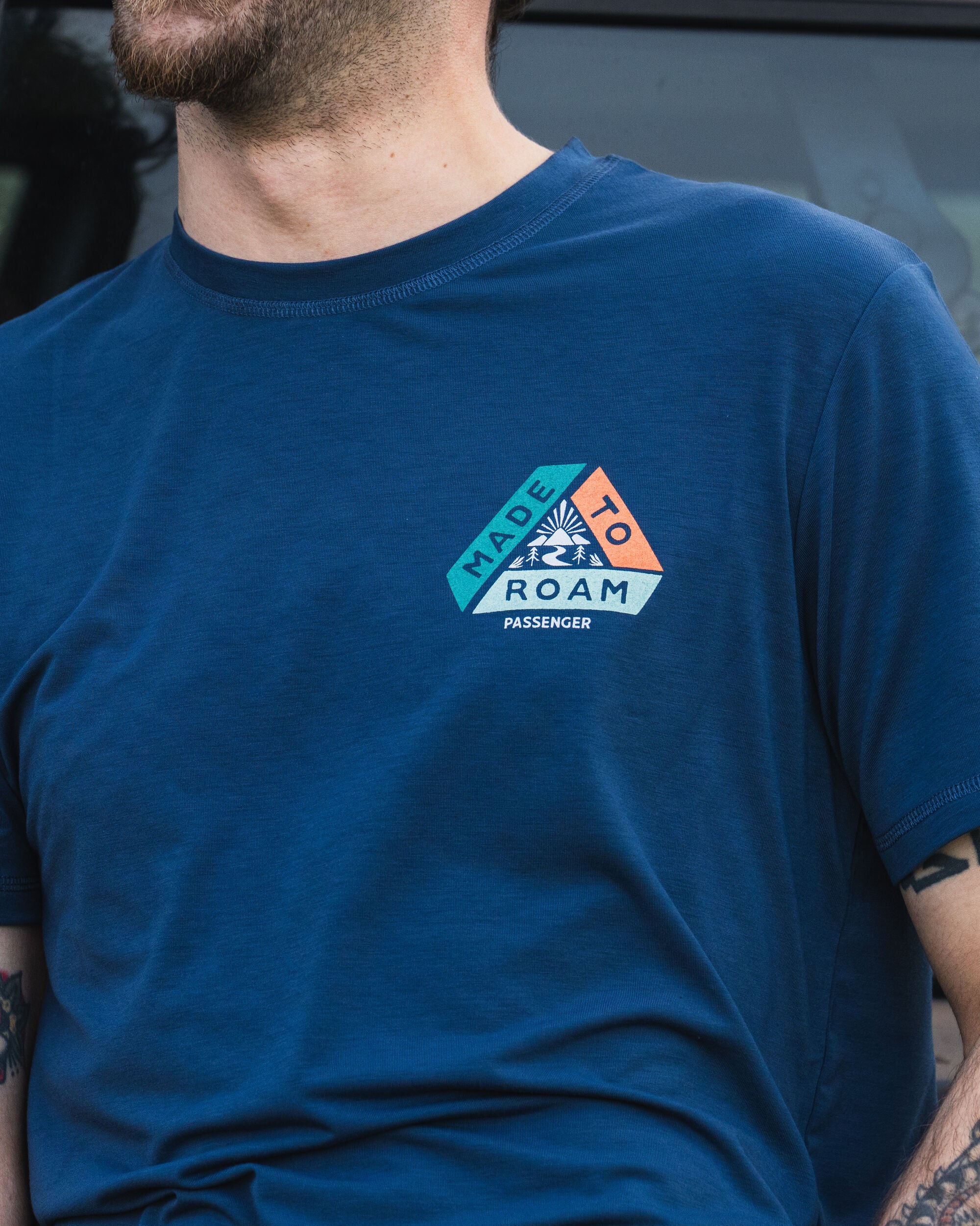 T shirt Trail Active recycl Denim fonc