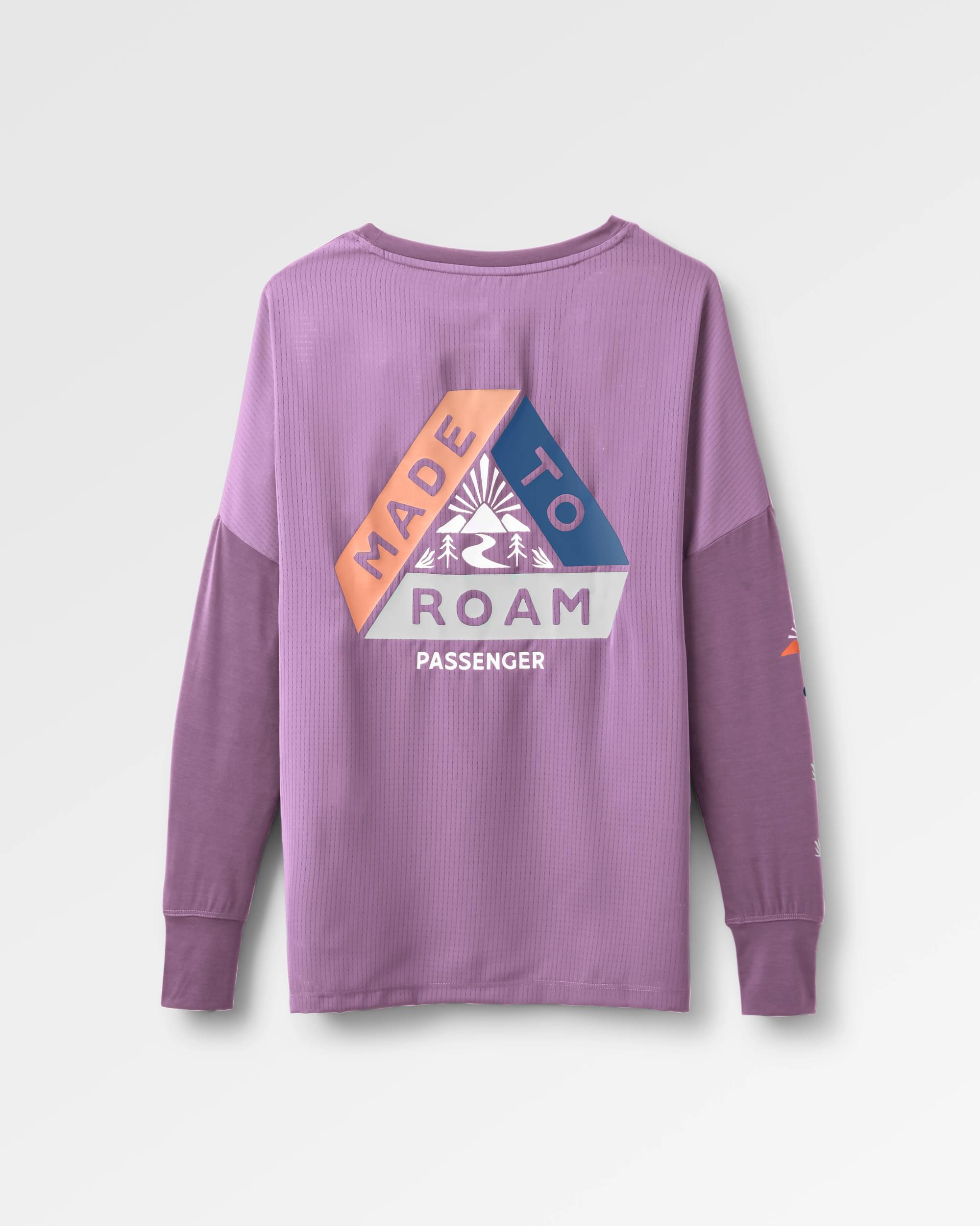 Lotus Recycled Active LS Top - Lilac - Flatlay