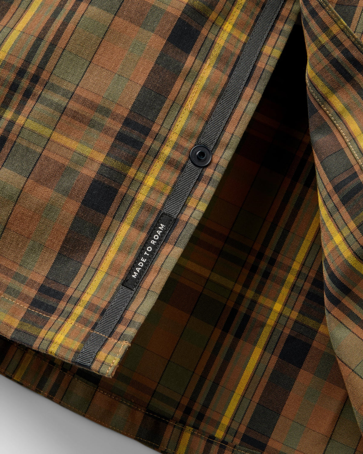 Fogline Overshirt - Toffee/Dusty Olive Check - Flatlay