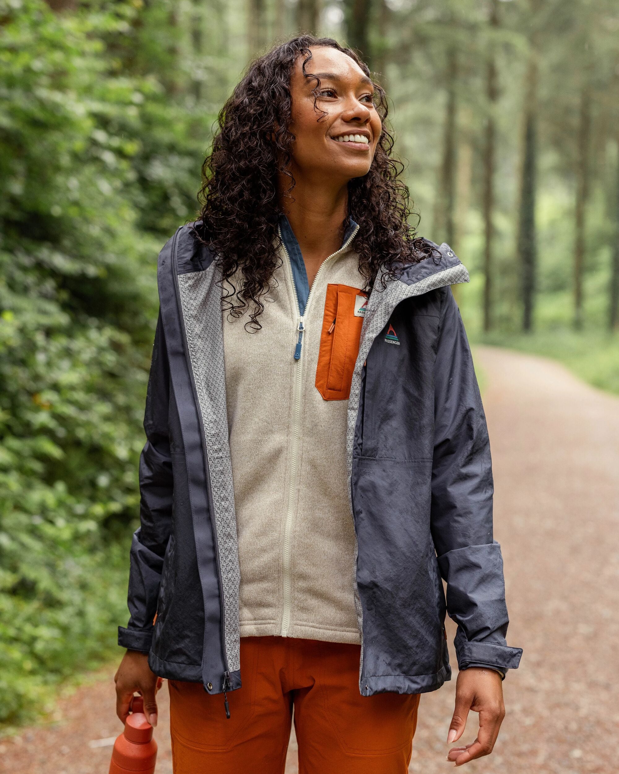 Trailscape Women's Recycled Waterproof Jacket - Charcoal - Lifestyle