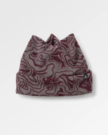 West Fleece Beanie - Strata Swirl Brambleberry - Flatlay