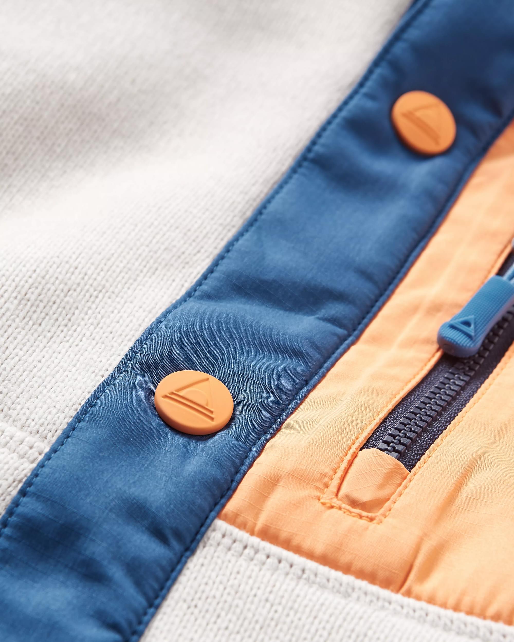 Women's Amber Recycled Polartec® Fleece - Vintage White - Flatlay