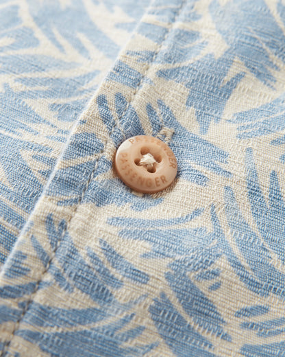 Cove Textured Organic Cotton Shirt - Waves Birch - Flatlay