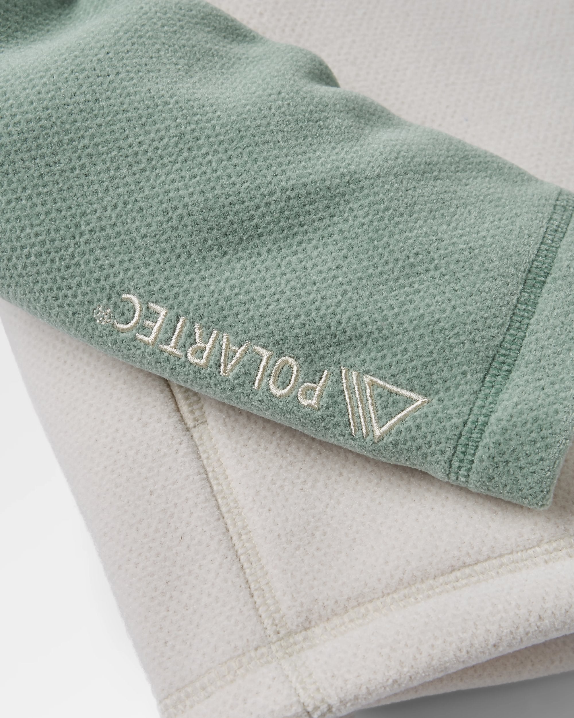Snowdrop Recycled Polartec® Fleece - Pistachio/Birch - Flatlay