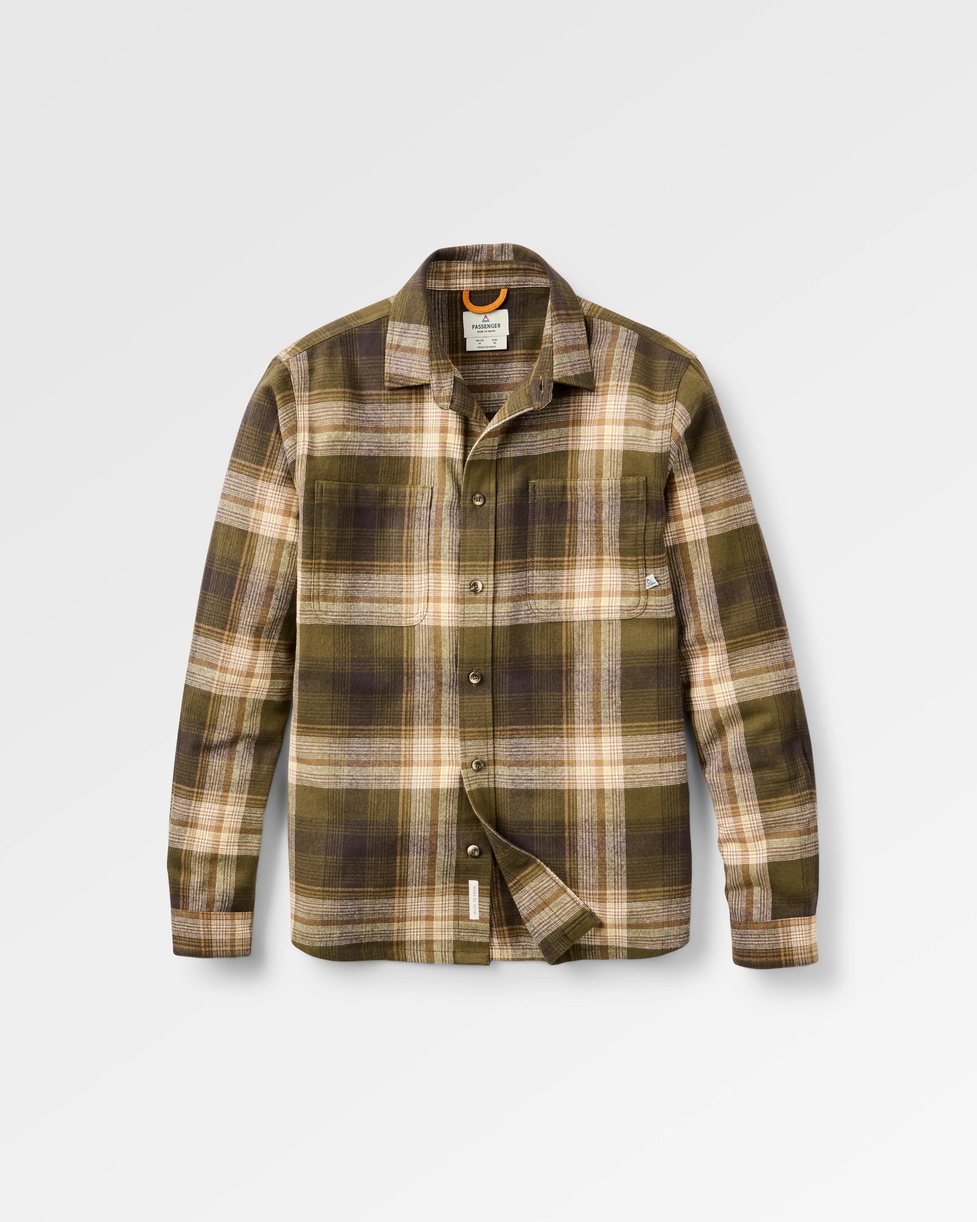 Backcountry Check Shirt - Dark Olive Check  - Flatlay