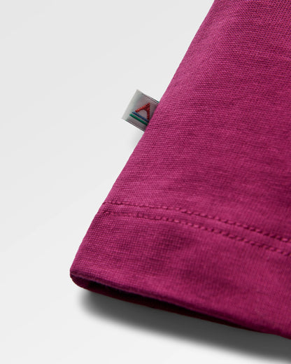 Roamer Patch Relaxed Fit T-Shirt - Warm Berry - Flatlay