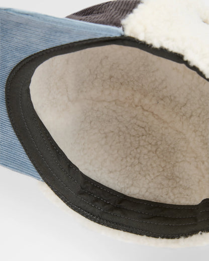 Daytime Recycled Cotton Sherpa Lined Hat - Charcoal - Flatlay