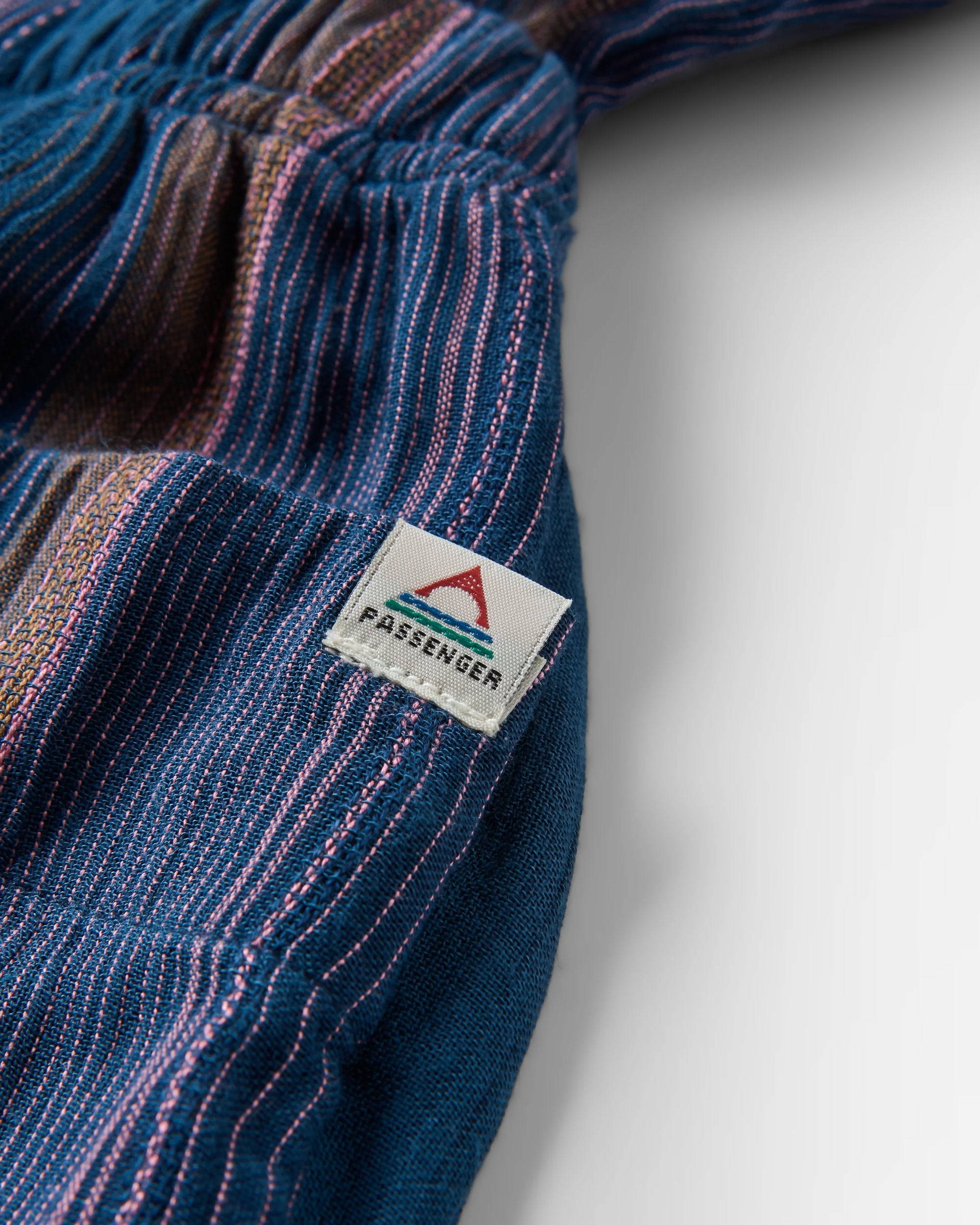 Clarity Short Skort Dress - Dark Denim Multi Stripe - Flatlay