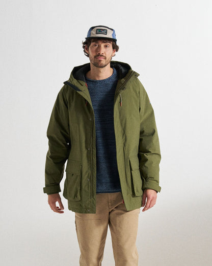 Baltic Recycled Insulated Parka - Khaki - Studio Model
