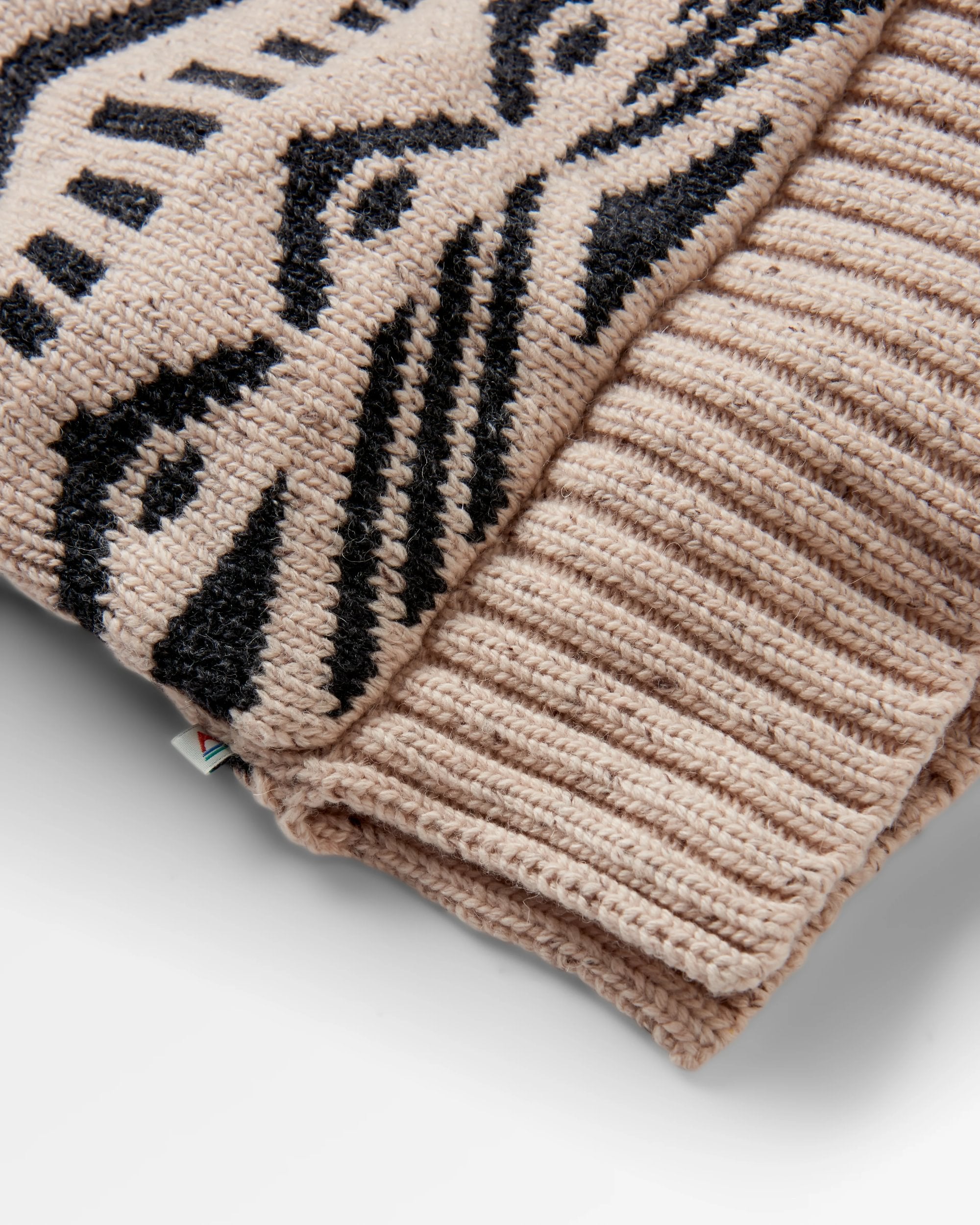 Snoozle Recycled Knitted Hooded Cardigan - Oatmeal - Flatlay