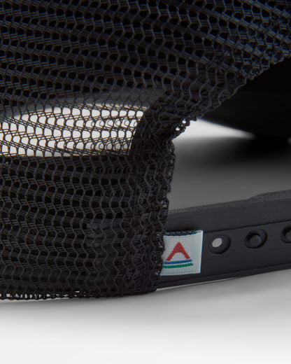 Passenger Organic Cotton Trucker Cap - Black - Flatlay