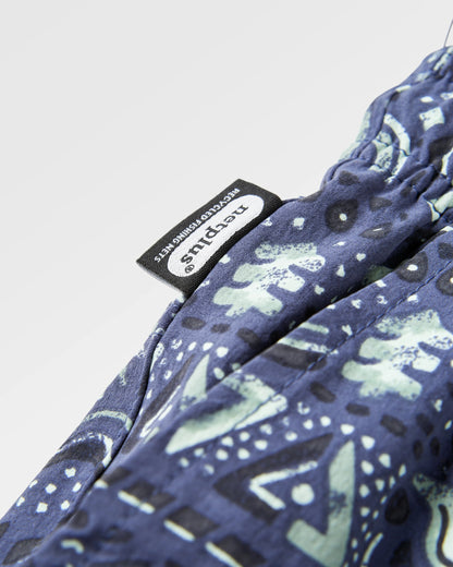 Drifter Beach Linerless Short - Elemental Geo Purple Indigo - Flatlay