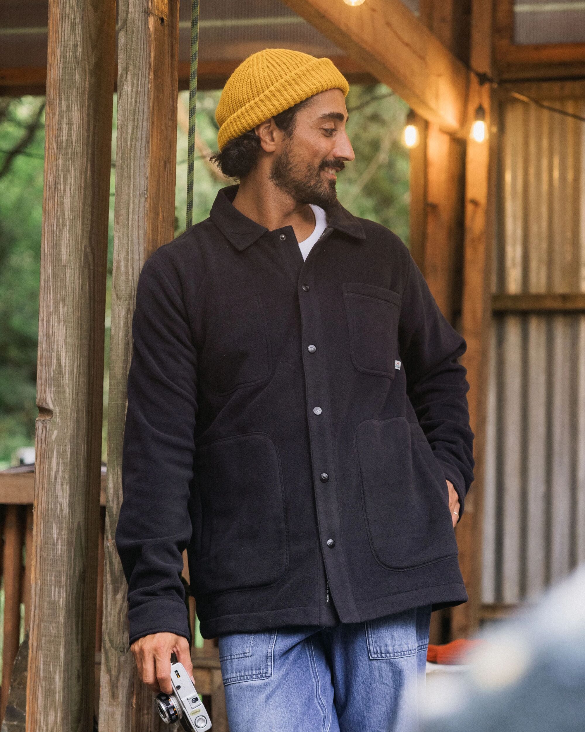 Adapt Recycled Polartec® Overshirt  - Black - Lifestyle