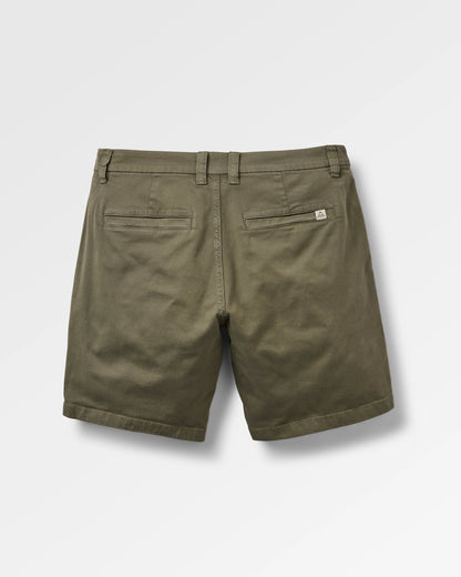 365 Organic Cotton Shorts 2.0 - Dusty Olive - Flatlay